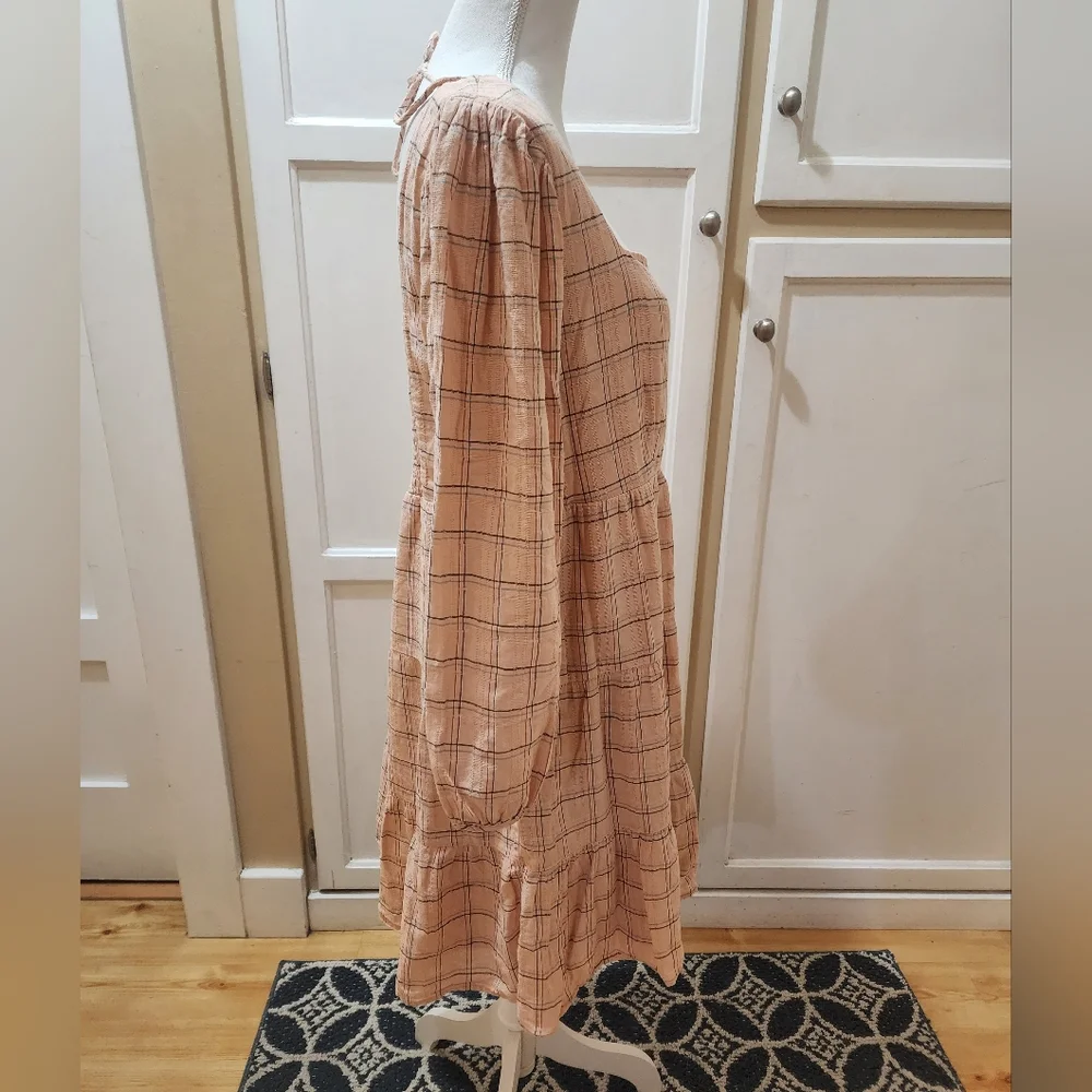 Vylette Women's Tiered Plaid Babydoll Dress - Picture 8 of 11